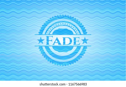 Fade water concept badge background.