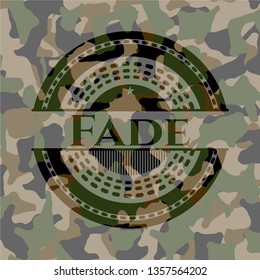 Fade written on a camouflage texture