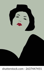 A fadeaway-style portrait of a beautiful woman is featured.
