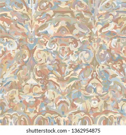 Faded abstract texture, based on closely intertwined colorful shapes