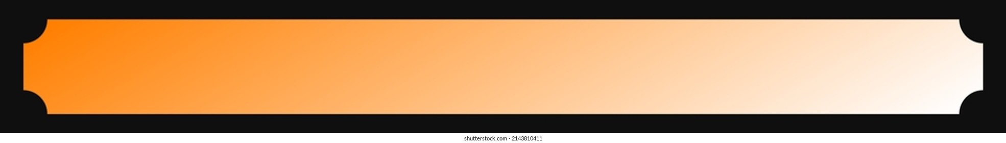 Banner, botón, barra de formas con espacio vacío y en blanco