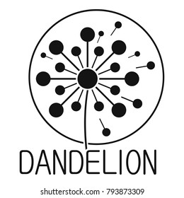 Faded dandelion logo icon. Simple illustration of faded dandelion vector icon for web.