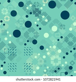 Faded geometric seamless pattern. Abstract geometry series.