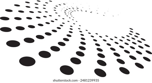 Patrón de semitonos descoloridos para impresiones. Fondo de degradado Abstractas. Efecto geométrico de negro