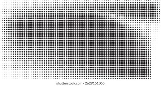 Padrão de meio-tom desbotado para impressões. Plano de fundo do gradiente abstrato. Efeito Geométrico Preto