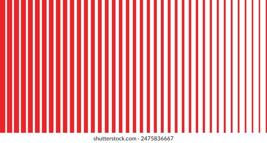 Faded halftone red lines isolated on white background.  Degraded fades stripe. Vector Illustration.