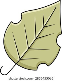 Faded Leaf Illustration Style Icon