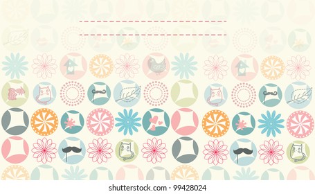 Faded spring rounds card