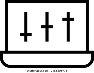 fader icon. Thin linear style design isolated on white background