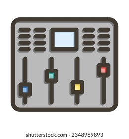 Faders Thick Line Filled Colors For Personal And Commercial Use.
