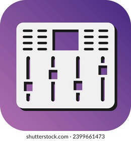 Faders Vector Glyph Gradient Background Icon For Personal And Commercial Use.
