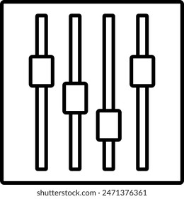 Faders Vector Line Icon Design