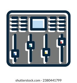 Faders Vector Thick Line Filled Dark Colors Icons For Personal And Commercial Use.
