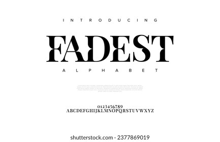 Die kreativste Schriftart des modernen urbanen Alphabets. Digitaler abstrakter Moslem, futuristisch, Mode, Sport, minimale Technologie Typografie. Einfache numerische Vektorgrafik