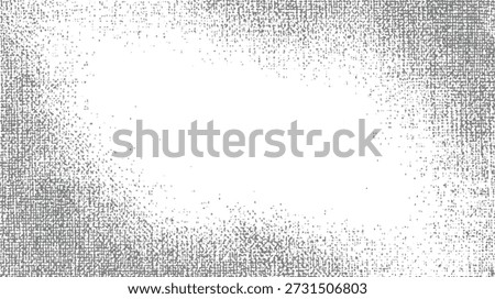 Fading grey textured pattern with scattered dots on white background