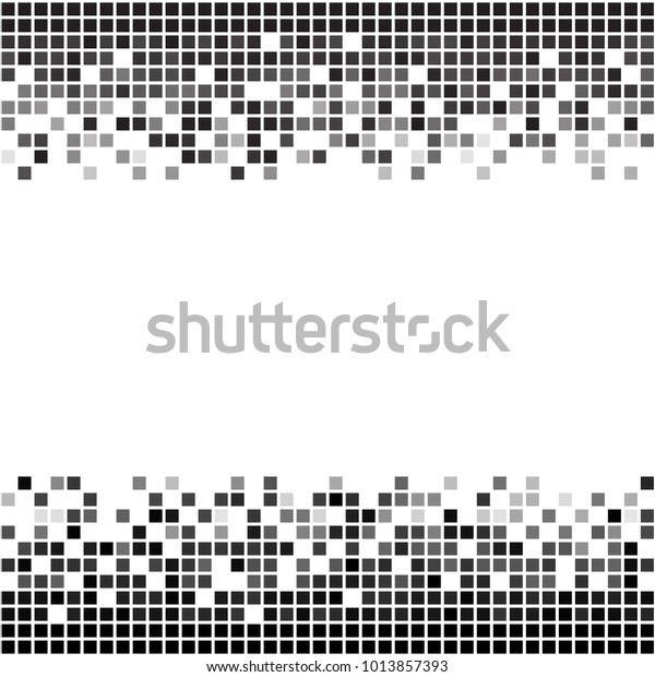 グレイスケールの境界ピクセルパターンのフェード 白黒のピクセル背景 グラフィックデザイン用のベクターイラスト のベクター画像素材 ロイヤリティフリー