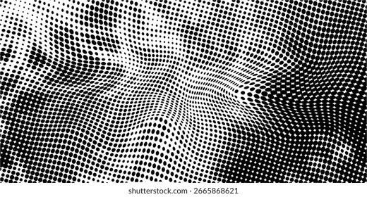 Fundo de meio-tom suave grungy. Papel de parede texturizado de grãos de desaparecimento. Superfície branca preta do ruído cômico. Saliências, pontos ou partículas sobrepostas em pixels
