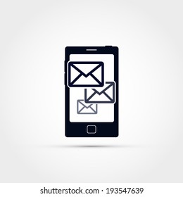 Fading message illustration on a mobile device