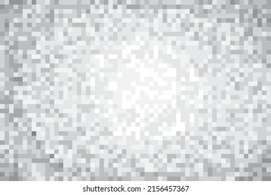 Fading pixel pattern background. Black and white pixel background. Vector illustration.