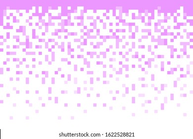 Fading pixel pattern background.Purple and white pixel background. Vector illustration.