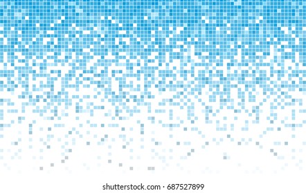 Fading pixel pattern  Blue   white pixel background  Vector illustration for your graphic design Vector illustration for your graphic design 
