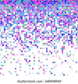 Fading pixel pattern. Pink, violet and white pixel background. Vector illustration for your graphic design.