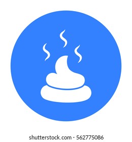 Faeces vector icon in black style for web