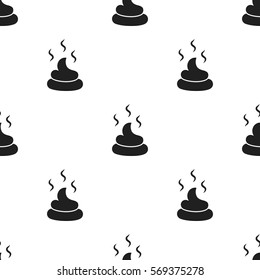 Faeces vector icon in black style for web