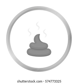 Faeces vector icon in monochrome style for web