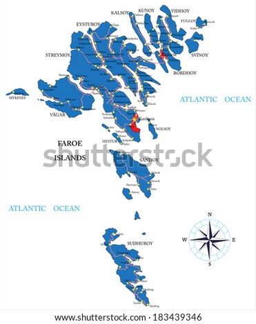 Faeroe Islands map