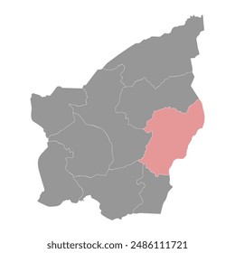 Faetano castelli map, administrative division of San Marino. Vector illustration.