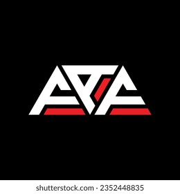 FAF triangle letter logo design with triangle shape. FAF triangle logo design monogram. FAF triangle vector logo template with red color. FAF triangular logo Simple, Elegant, and Luxurious design.