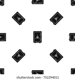 Fafe pattern repeat seamless in black color for any design. Vector geometric illustration