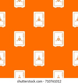 Fafe pattern repeat seamless in orange color for any design. Vector geometric illustration