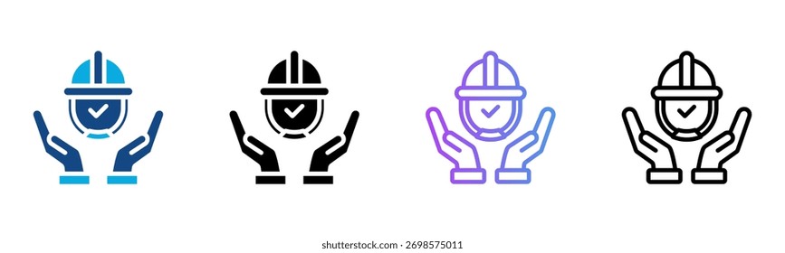 Fafety Icon Multiple Style Vector Illustration

