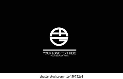 FAG GAF abstract vector logo monogram template