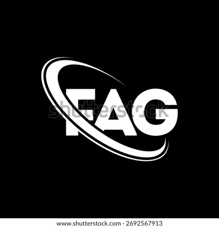 FAG logo. FAG letter. FAG letter logo design. Intitials FAG logo linked with circle and uppercase monogram logo. FAG-typography for technology, business and real estate brand.