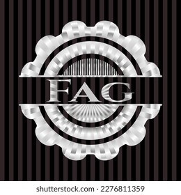 Fag silver emblem. Vector Illustration. Mosaic. 