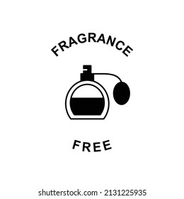 Fagrance free icon in black flat glyph, filled style isolated on white background