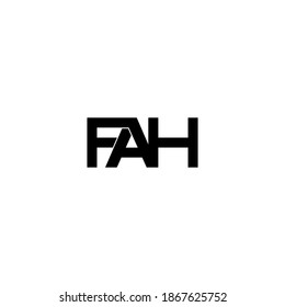 fah letter original monogram logo design