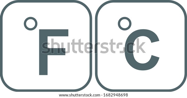Fahrenheit and\
Celsius icon. Vector\
illustration