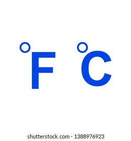 Fahrenheit and Celsius temperature icon