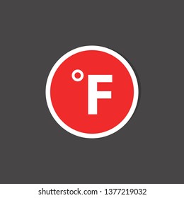 Fahrenheit degree icon