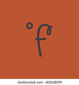 Fahrenheit degree vector. Weather icon