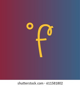 Fahrenheit degree vector. Weather icon