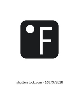 fahrenheit degrees symbol icon vector design