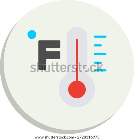 Fahrenheit Flat Circle Style Icon