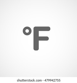 Fahrenheit Flat Icon On White Background