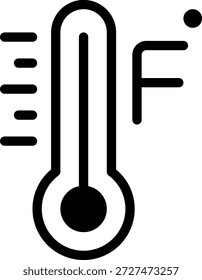 fahrenheit glyph icon illustration vector