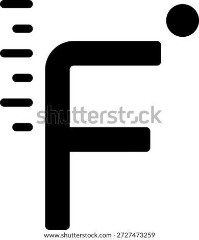 fahrenheit glyph icon illustration vector